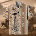 Load image into Gallery viewer, Premium Camo Soldiers Multiservice US Veteran Hawaii Shirt For Men Women
