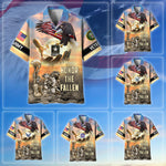 Load image into Gallery viewer, Premium Honor The Fallen US Veterans Hawaii Shirt For Men Women
