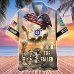 Load image into Gallery viewer, Premium Honor The Fallen US Veterans Hawaii Shirt For Men Women