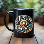 Load image into Gallery viewer, Jesus Loves You Tea Coffee Lover Mug Gift, Jesus Resurrection Spiritual Religious Inspirational Believer