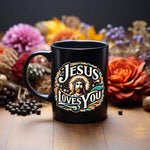 Load image into Gallery viewer, Jesus Loves You Tea Coffee Lover Mug Gift, Jesus Resurrection Spiritual Religious Inspirational Believer