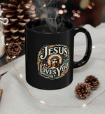 Load image into Gallery viewer, Jesus Loves You Tea Coffee Lover Mug Gift, Jesus Resurrection Spiritual Religious Inspirational Believer