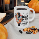 Load image into Gallery viewer, Christian Coffee Mugs, Christian GIfts for Him or Her, 2 Cor 5:7 Christian Mug