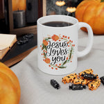 Load image into Gallery viewer, Christian Jesus Ceramic Coffee Mug, Jesus Loves You Mug, Seek Jesus Christ