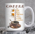 Load image into Gallery viewer, Coffee Cup, Gift For Coffee Lover, Christ Offers Forgiveness For Everyone,