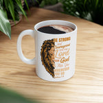 Load image into Gallery viewer, Be Strong and Courageous Coffee Mug with Bible Verse Joshua 1:9, Christian Coffee Cup