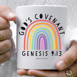 Load image into Gallery viewer, God’s Covenant Christian Rainbow, Christian Ceramic Coffee Mug, Christian Gifts For Her