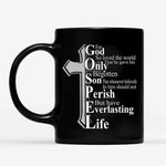 Load image into Gallery viewer, Christian Coffee Mug, John For God So Loved The World, Bible Verse Mug