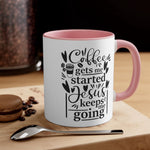 Load image into Gallery viewer, Jesus Keeps Me Going Accent Coffee Mug, Coffee Lover, Great Gift For The Coffee Drinker