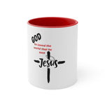 Load image into Gallery viewer, Jesus Accent Coffee Mug, Christian Mug, Bible Verse Mug, Bible Study Gift