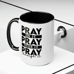Load image into Gallery viewer, Pray On It Two-tone Coffee Mugs, Coffee Cup For Christians