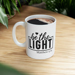 Load image into Gallery viewer, Be The Light Mug, Matthew 5:14 Mug, Bible Verse Mug, Christian Gifts