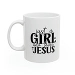Load image into Gallery viewer, Christian Mug, Just A Girl Who Loves Jesus Ceramic Mug, Christian Gifts