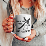 Load image into Gallery viewer, Take Up Your Cross, Christian-inspired Coffee Mug, Jesus Gift