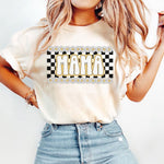 Load image into Gallery viewer, Floral Mama Shirt, Retro Checkered Shirt, Daisy Mama Shirt, Gift For Mom