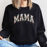 Load image into Gallery viewer, Mama Sweatshirt, Mama Crewneck Wildflowers Mama, Gift For Mother