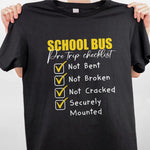 Load image into Gallery viewer, School Bus Pre Trip Checklist T-shirt School Bus Driver Shirt For Men Women