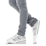 Load image into Gallery viewer, Woman's Black White Mushrooms Low Top Shoes, Gift For Women Men