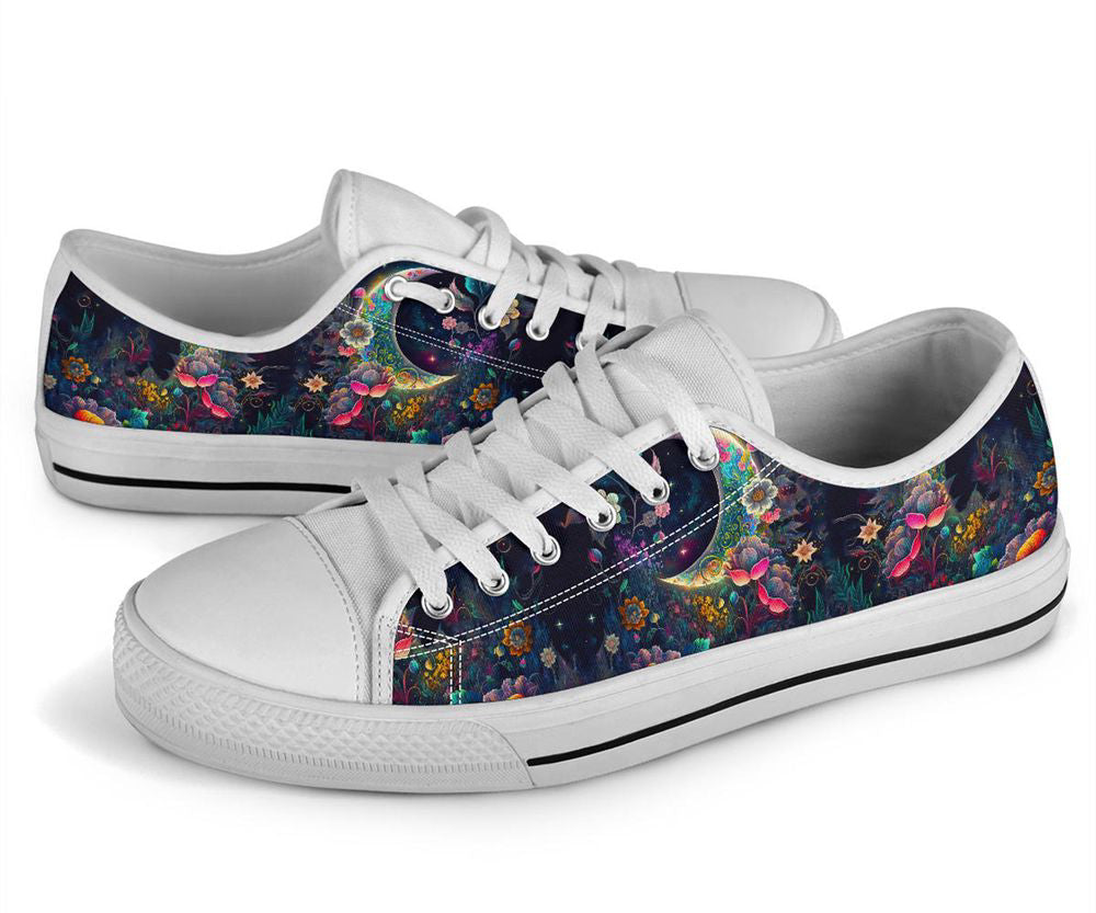 Sleepy Garden Low Top Low Top Shoes, Nature Lover Gift For Men Women