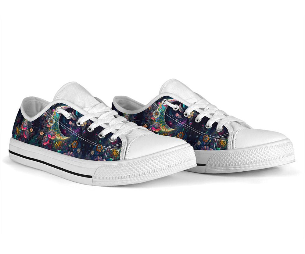 Sleepy Garden Low Top Low Top Shoes, Nature Lover Gift For Men Women