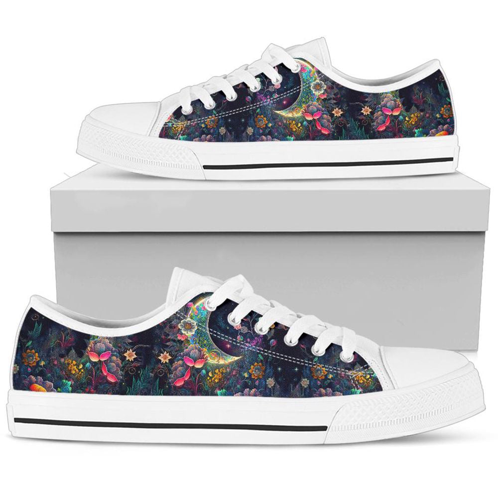 Sleepy Garden Low Top Low Top Shoes, Nature Lover Gift For Men Women