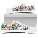 Load image into Gallery viewer, Live Love Laugh Low Top Low Top Shoes, Trendy Fashion Casual Shoes For Men Women