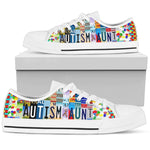 Load image into Gallery viewer, Autism Aunt Custom Low Top Shoes, Sneakers White Tennis, Gift for Aunt
