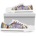 Load image into Gallery viewer, Autism Awareness Low Top Low Top Shoes, White Casual Shoes For Men Women
