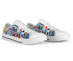 Load image into Gallery viewer, Navy Nana Low Top Shoes, License Plate White Low Top Shoes For Women Men