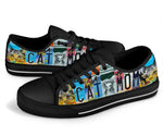 Load image into Gallery viewer, Cat Mom License Plate Low Top Shoes For Women Gifts For Cat Lovers