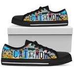 Load image into Gallery viewer, Cat Mom License Plate Low Top Shoes For Women Gifts For Cat Lovers