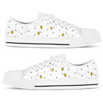 Load image into Gallery viewer, White Bee Low Top Shoes, Bee Sneakers, Bee Gifts For Men Women
