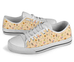 Load image into Gallery viewer, Women's Flower Pattern Low Top  White Sneakers, Mother's Day Gifts For idea Cute Shoes
