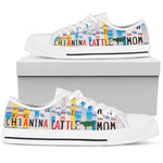 Load image into Gallery viewer, Women's Low Top Canvas Shoes For Chianina Cattle Mom, Animal Lover Gifts For Men And Women