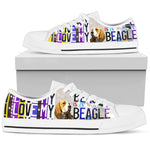 Load image into Gallery viewer, Women's Low Top Canvas Shoes For Beagle Lovers, Dog Lover Gifts For Men And Women
