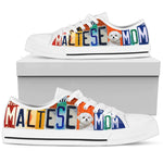 Load image into Gallery viewer, Women's Low Top Canvas Shoes For Cute Maltese Mom,  Birthday Gifts For Men And Women