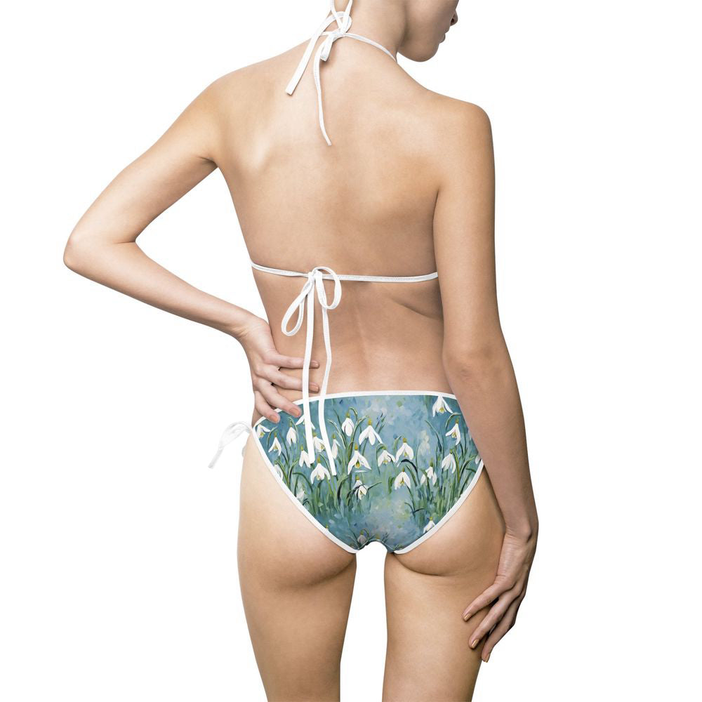 Snowdrops Women's Bikini Swimsuit, String Bikini Gift For Women