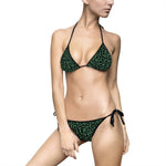 Load image into Gallery viewer, Women's Bikini Swimsuit, Leopard Camouflage Green Black, String Bikini Gift For Women