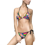 Load image into Gallery viewer, Women's Kaleidoscopic Rhythms Bikini Swimsuit, String Bikini Gift For Women