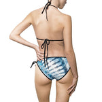 Load image into Gallery viewer, Women's Genetic Helices in Blue Bikini Swimsuit, String Bikini Gift For Women