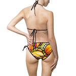 Load image into Gallery viewer, Women's Citrus Medley and Foliage Patterns Bikini Swimsuit, String Bikini Gift For Women