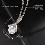 Load image into Gallery viewer, Personalized To My Future Wife Alluring Beauty Necklace 14K Love Message Card Gift from Future Husband Groom To Bride Proposal Valentine