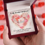 Load image into Gallery viewer, To My Beautiful Girlfriend You Are Light Custom Name Necklace With Love Message Card Gift For Her