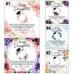 Load image into Gallery viewer, To Our Daughter Graduation Necklace Floral Message Card Class of 2024 Senior Graduation Gift Graduate Gift for Girl