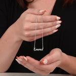 Load image into Gallery viewer, Lion To My Bonus Daughter Custom Name Necklace With Love Message Card Birthday Gift For Step Daughter From Step Dad