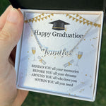 Load image into Gallery viewer, Custom Name Necklace Graduation Necklace Message Card Happy Graduation Gift for Her