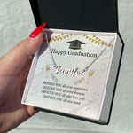 Load image into Gallery viewer, Custom Name Necklace Graduation Necklace Message Card Happy Graduation Gift for Her