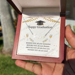 Load image into Gallery viewer, Custom Name Necklace Graduation Necklace Message Card Happy Graduation Gift for Her