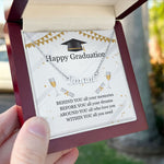 Load image into Gallery viewer, Custom Name Necklace Graduation Necklace Message Card Happy Graduation Gift for Her