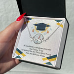 Load image into Gallery viewer, Custom Name Necklace Compass Graduation Necklace Motivational Message Card Graduate Gift for Her